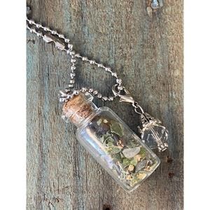 Safe travels spell intention jar car mirror charm